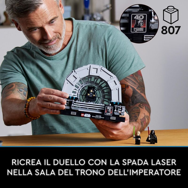 LEGO-Star-Wars-75352-Diorama-Sala-del-Trono-dell’Imperatore-Set-Duello-con-Spade-Laser-40°-Anniversario-del-Ritorno-dello-Jedi