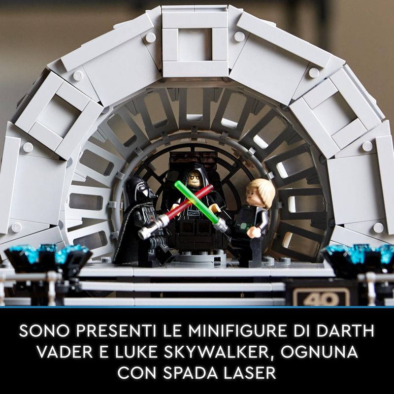 LEGO-Star-Wars-75352-Diorama-Sala-del-Trono-dell’Imperatore-Set-Duello-con-Spade-Laser-40°-Anniversario-del-Ritorno-dello-Jedi