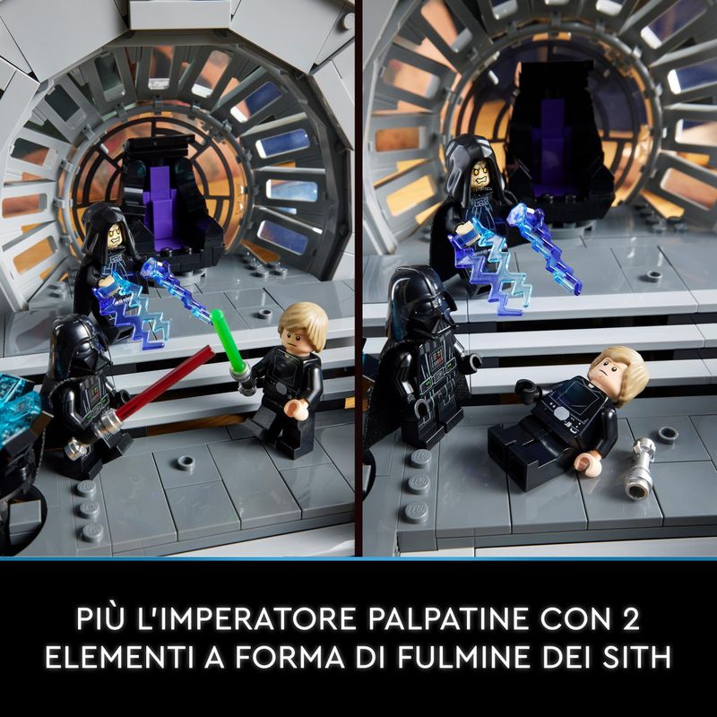 LEGO-Star-Wars-75352-Diorama-Sala-del-Trono-dell’Imperatore-Set-Duello-con-Spade-Laser-40°-Anniversario-del-Ritorno-dello-Jedi