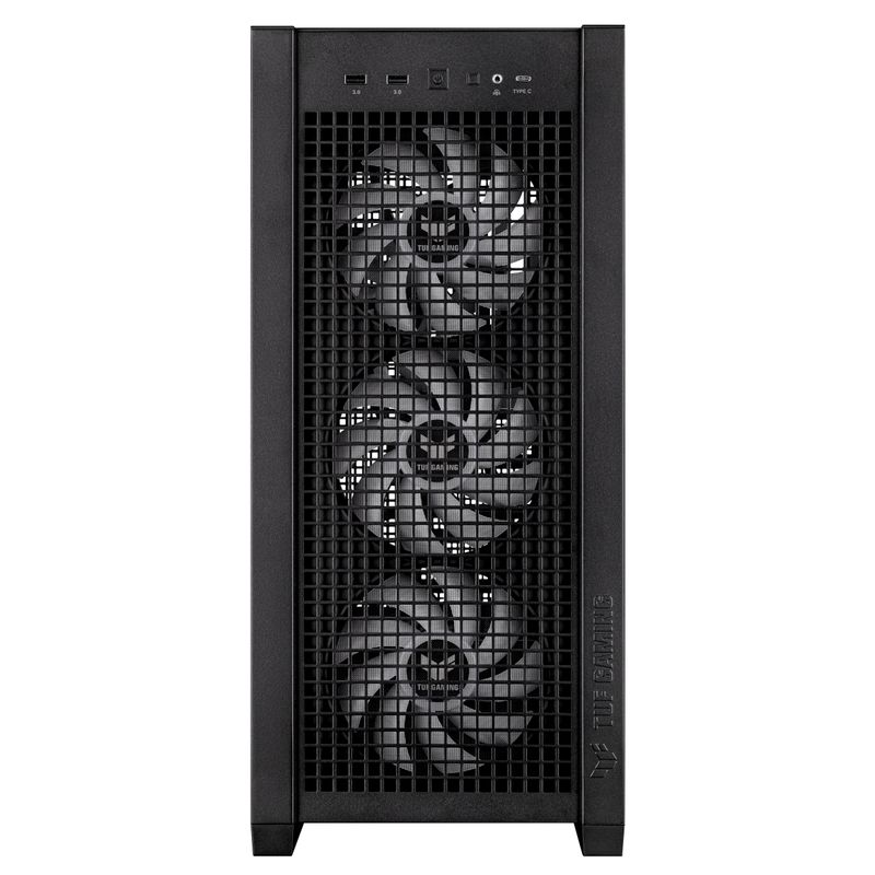 ASUS-TUF-GAMING-GT302-TG-ARGB-Black-Case-Gaming-E-ATX-Mid-Tower-Pannelli-Laterali-intercambiabili-Mesh-Vetro-Temperato-4-ventole-ARGB-preinstallate-da-140-x-28-mm-Nero