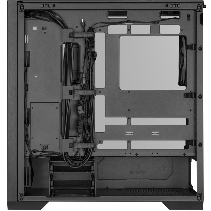 ASUS-TUF-GAMING-GT302-TG-ARGB-Black-Case-Gaming-E-ATX-Mid-Tower-Pannelli-Laterali-intercambiabili-Mesh-Vetro-Temperato-4-ventole-ARGB-preinstallate-da-140-x-28-mm-Nero