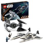 LEGO-Star-Wars-75348-Fang-Fighter-Mandaloriano-vs-TIE-Interceptor-Modellini-da-Costruire-con-3-Minifigure-Droide-e-Darksaber