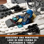 LEGO-Star-Wars-75348-Fang-Fighter-Mandaloriano-vs-TIE-Interceptor-Modellini-da-Costruire-con-3-Minifigure-Droide-e-Darksaber