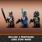 LEGO-Star-Wars-75348-Fang-Fighter-Mandaloriano-vs-TIE-Interceptor-Modellini-da-Costruire-con-3-Minifigure-Droide-e-Darksaber