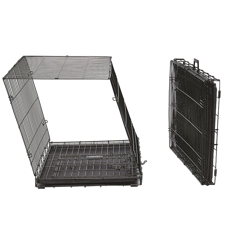 Ferplast-Gabbia-per-cani-pieghevole-DOG-INN-60-Recinto-per-cuccioli-Trasportino-in-metallo-Separatore-incluso-Porta-doppia-con-chiusura-di-sicurezza-641-x-447-x-h-492-cm-Nero