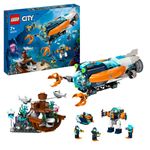 LEGO-City-60379-Sottomarino-per-Esplorazioni-Abissali-Giocattolo-con-Drone-e-Relitto-di-Barca-Regalo-per-Bambini-7--Anni