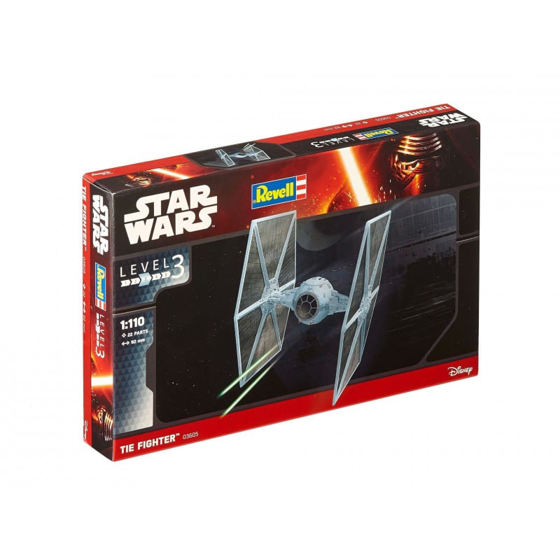 Revell-Modellbausatz-Star-Wars-TIE-Fighter-im-MaAstab-1-110---Level-3---originalgetreue-Nachbildung-mit-vielen-Details--