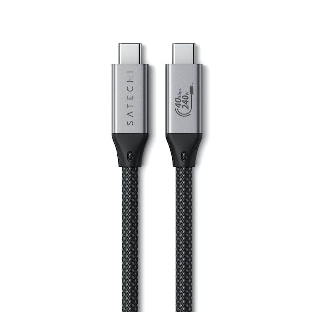 Satechi-ST-YU4120M-cavo-USB-12-m-USB4-Gen-2x2-USB-C-Nero