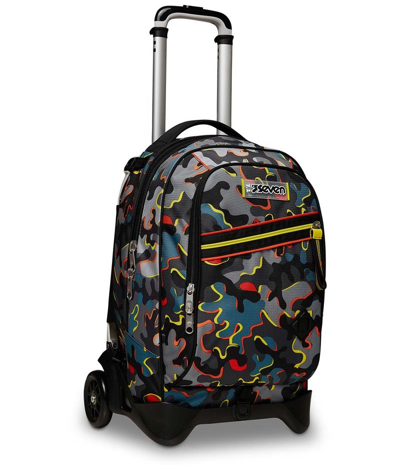 Zaino-Trolley-Sganciabile-Seven-Jack-3-in-1-Rosso