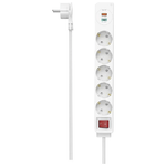 Hama 00223186 prolunghe e multiple 1,4 m 5 presa(e) AC Interno Bianco