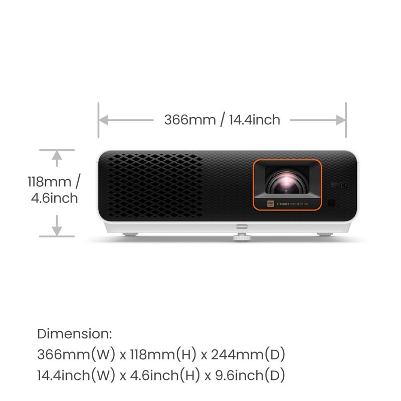 BenQ-X500i-videoproiettore-Proiettore-a-corto-raggio-2200-ANSI-lumen-DLP-2160p--3840x2160--Nero-Bianco