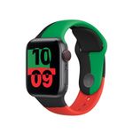 Apple-MUQ63ZM-A-accessorio-indossabile-intelligente-Band-Nero-Verde-Rosso-Fluoroelastomero