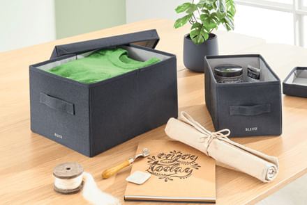 Leitz-61440089-scatola-di-conservazione-Armadietto-portaoggetti-Rettangolare-Tessuto-Blu