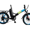 Argento-Piuma-Bici-Elettrica-Pieghevole-Ruote-20---Autonomia-Max-70km-Blu