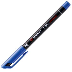 STABILO OHPen universal Permanente - Tratto Medio (1 mm) - Confezione da 10 - Blu