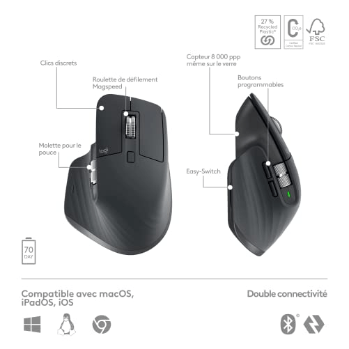 Logitech-MX-Keys-S-Combo---Tastiera-e-Mouse-Grafite-AZERTY