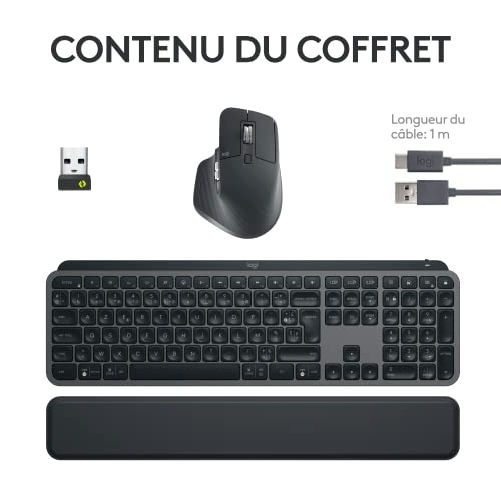 Logitech-MX-Keys-S-Combo---Tastiera-e-Mouse-Grafite-AZERTY