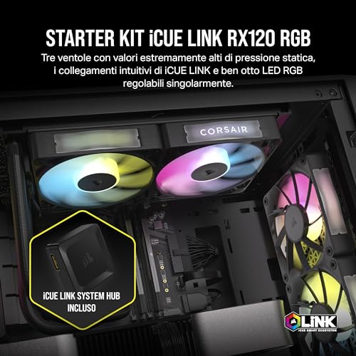 Ventole-PWM-CORSAIR-iCUE-LINK-RX120-RGB-120-mm---Confezione-Tripla