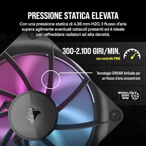 Ventole-PWM-CORSAIR-iCUE-LINK-RX120-RGB-120-mm---Confezione-Tripla