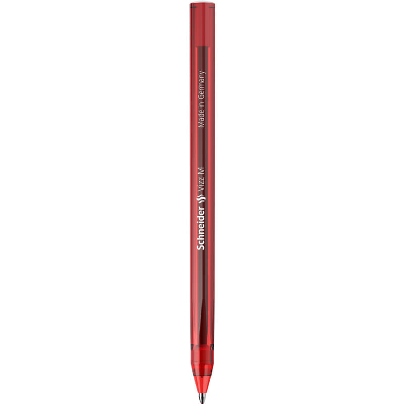 Penna-a-sfera-Vizz-c-cappuccio-punta-M-rosso-Schneider