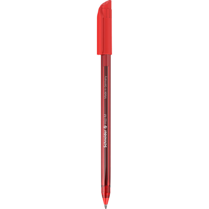 Penna-a-sfera-Vizz-c-cappuccio-punta-M-rosso-Schneider