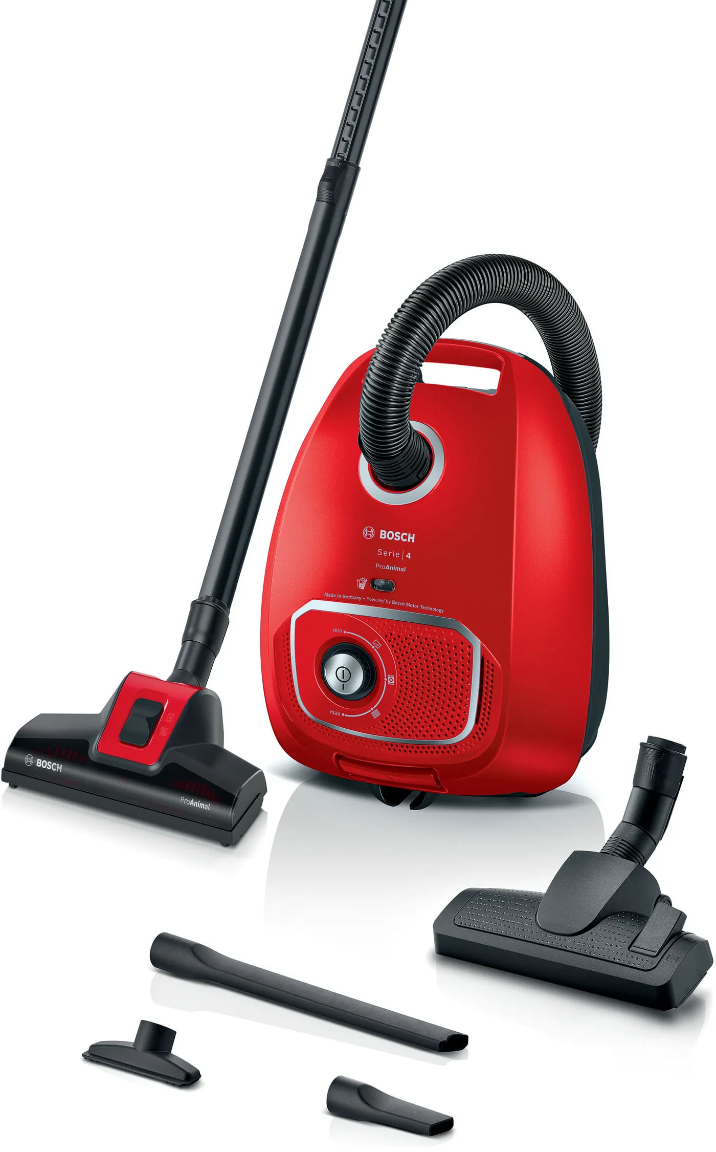 Bosch BGB41PET1 Serie 4 Aspirapolvere con Sacco a Traino Potenza 600 Watt Capacita' 4 Litri ProAnimal colore Rosso Bosch BGB41PET1 aspirapolvere a traino 4 L A cilindro Secco 700 W Sacchetto per la polvere