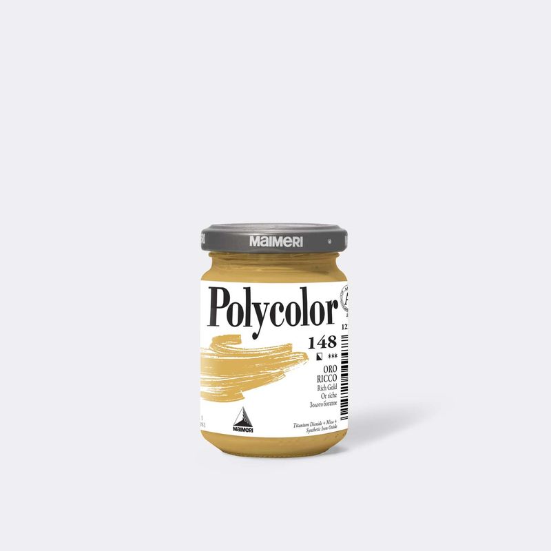 Colore-vinilico-Polycolor-vasetto-140-ml-oro-ricco-Maimeri