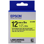 Epson Nastro fondo Fluorescente Giallo per testo Nero 12/9 LK-4YBF