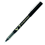 Pilot Penna roller Pilot V7 HI-Tecpoint a inchiostro liquido - Punta ago fine 0,7 mm - Corsa 0,5 mm - Colore nero