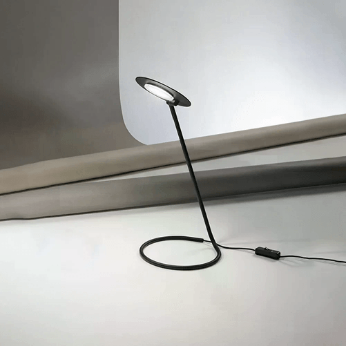 Lampada Da Scrivania In Metallo Moderna Miniarc Nero Led Diffusore Regolabile