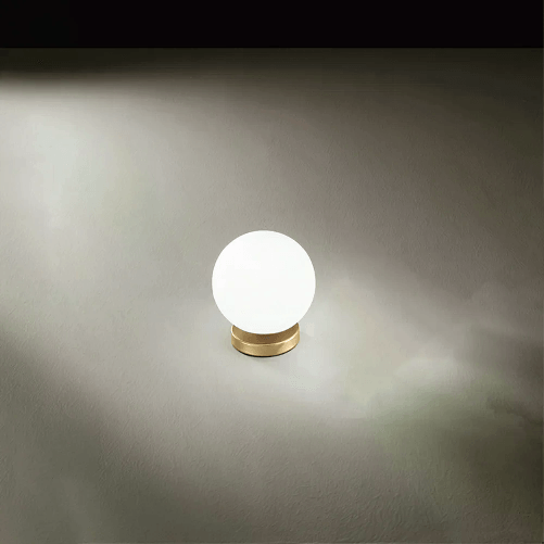 Lampada Da Scrivania In Metallo Contemporanea Maga Oro 1 Luce E14 Grande