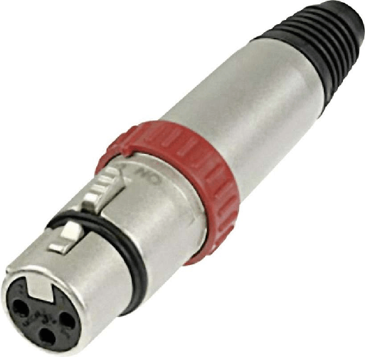 Neutrik Presa connettore XLR Neutrik, diritta numero di poli: 3 argento NC3FXS 1 pezzo (NC3FXS)