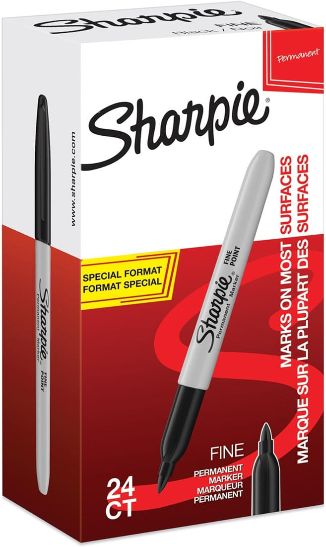 Value-Pack-20-4-marcatore-Sharpie-nero-permanente-punta-fine