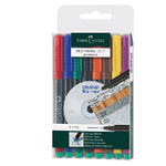 Faber Castell BUSTA 8 COLORI PENNARELLO MULTIMARK 0,6mm FINE FABER-CASTELL