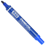 Pentel N 60 marcatore permanente Punta smussata Blu 12 pz