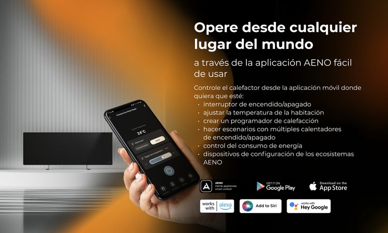 AENO-Infrarot-Heizkorper-Premium-Eco-Smart-LED-GH4S-700W-BK-retail-Interno-Nero-Riscaldatore-ambiente-elettrico-a-infrarossi