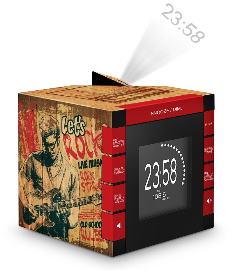 Bigben-Interactive-RR70PROCKWOOD-radio-Orologio-Digitale-Nero-Marrone-Rosso