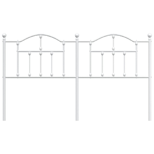 vidaXL-Testiera-in-Metallo-Bianco-160-cm