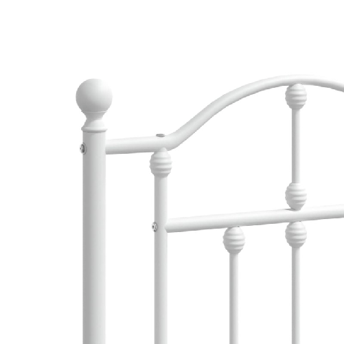 vidaXL-Testiera-in-Metallo-Bianco-160-cm