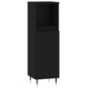 vidaXL-Armadietto-da-Bagno-Nero-30x30x100-cm-in-Legno-Multistrato