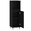 vidaXL-Armadietto-da-Bagno-Nero-30x30x100-cm-in-Legno-Multistrato