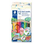 Staedtler Noris erasable 144 50 Nero, Blu, Bordeaux, Marrone, Verde, Verde chiaro, Mauve, Blu marino, Arancione, Pesca