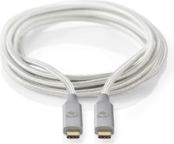 Nedis CCTB64020AL20. Kabellnge: 2 m, Anschluss 1: USB C, Anschluss 2: USB C, USB-Version: USB4 Gen 2x2