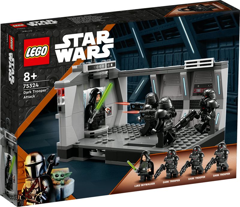 LEGO-Star-Wars-75324-l’Attacco-del-Dark-Trooper-Giocattoli-Guerre-Stellari-Mandalorian-con-Minifigure-di-Luke-Skywalker