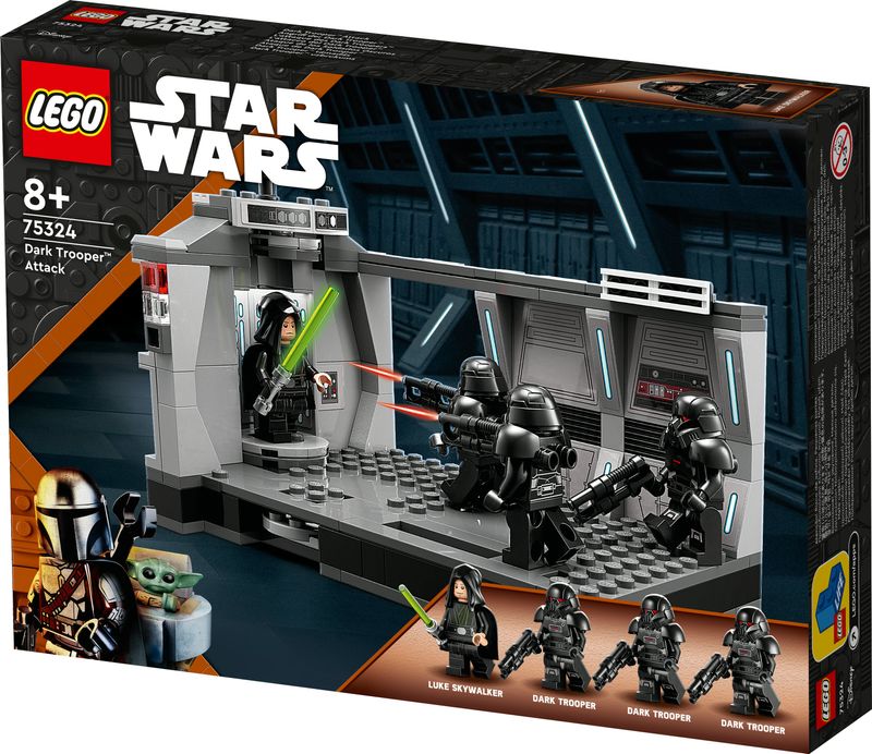 LEGO-Star-Wars-75324-l’Attacco-del-Dark-Trooper-Giocattoli-Guerre-Stellari-Mandalorian-con-Minifigure-di-Luke-Skywalker