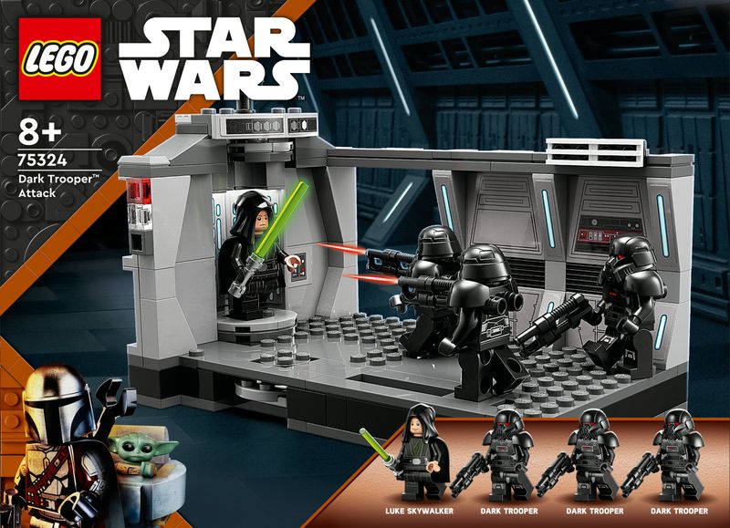 LEGO-Star-Wars-75324-l’Attacco-del-Dark-Trooper-Giocattoli-Guerre-Stellari-Mandalorian-con-Minifigure-di-Luke-Skywalker