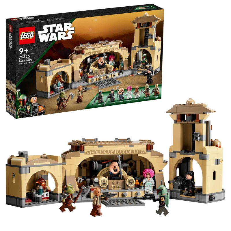 LEGO-Star-Wars-75326-La-Sala-del-Trono-di-Boba-Fett-Jabba-con-7-Minifigure-Guerre-Stellari-Giochi-per-Bambini-di-9--Anni