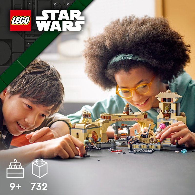 LEGO-Star-Wars-75326-La-Sala-del-Trono-di-Boba-Fett-Jabba-con-7-Minifigure-Guerre-Stellari-Giochi-per-Bambini-di-9--Anni