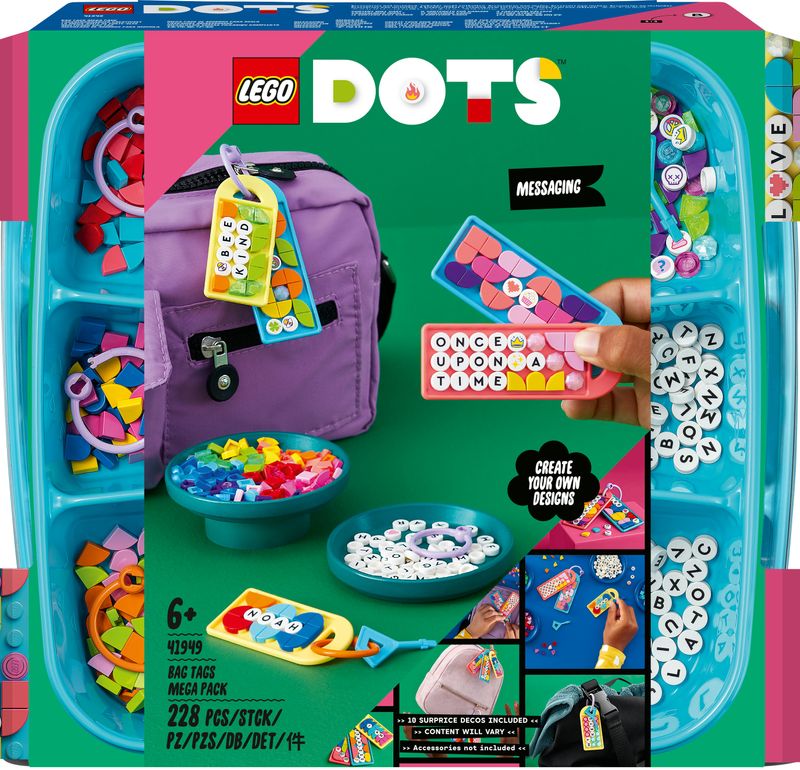 LEGO-DOTS-41949-Multipack-Bag-Tag---Messaggi-Giocattolo-Fai-Da-Te-con-Lettere-e-Disegni-Giochi-per-Bambini-di-6--Anni