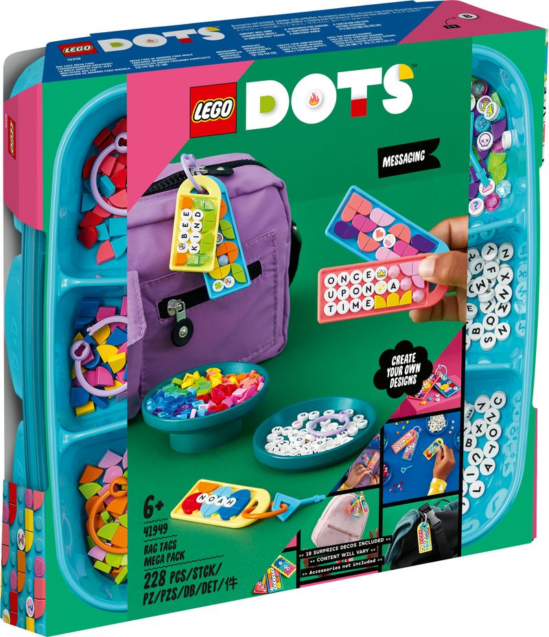 LEGO-DOTS-41949-Multipack-Bag-Tag---Messaggi-Giocattolo-Fai-Da-Te-con-Lettere-e-Disegni-Giochi-per-Bambini-di-6--Anni